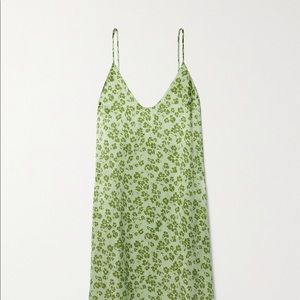 Reformation Green Slip Dress